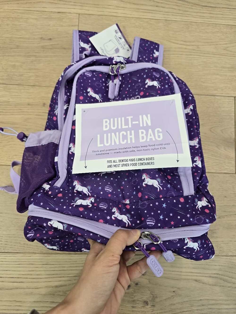 New Kids Unicorn Backpack with Built-In Lunch Bag